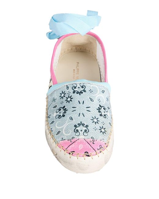 Philippe Model White Sneakers Textile Fibers, Leather