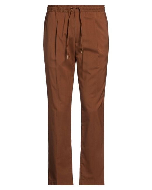 Briglia 1949 Brown Pants Virgin Wool, Polyester, Elastane for men
