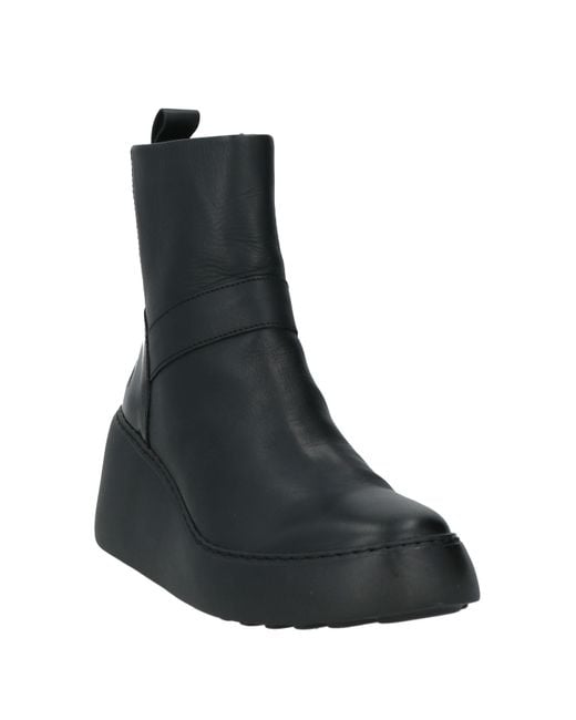 Fly London Black Ankle Boots Leather
