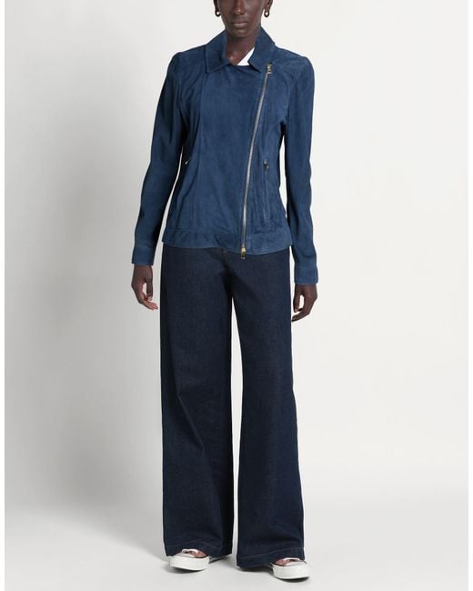 Violanti Blue Jacket Leather
