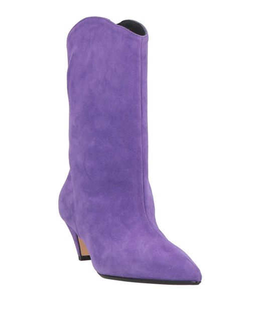 Anna F. Purple Ankle Boots Leather