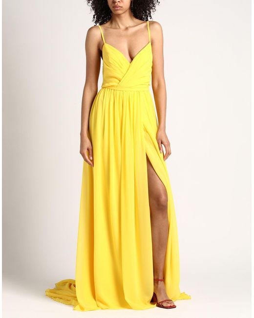 Vera Wang Yellow Maxi Dress