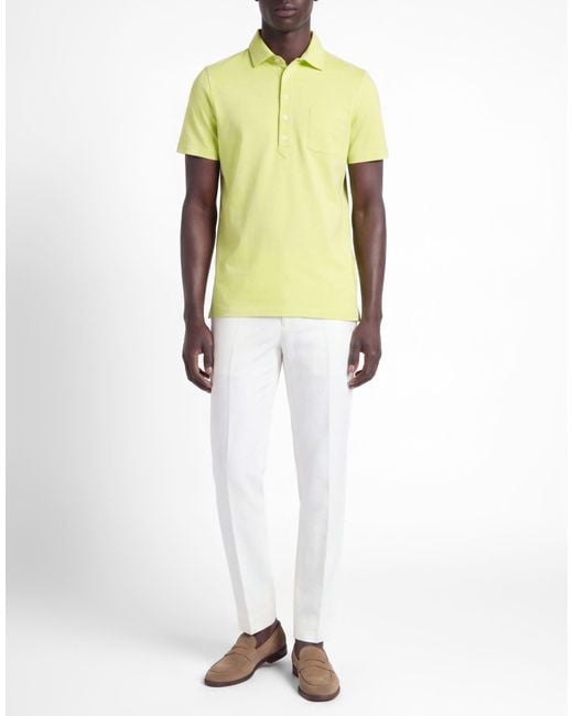 Polo Moorer de hombre de color Yellow