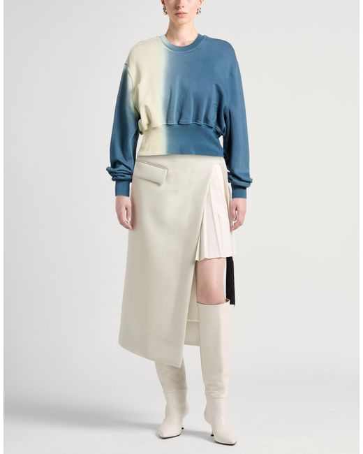 Rick Owens Blue Sweatshirt Cotton