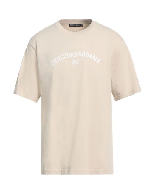 Dolce & Gabbana Natural T-Shirt Cotton for men