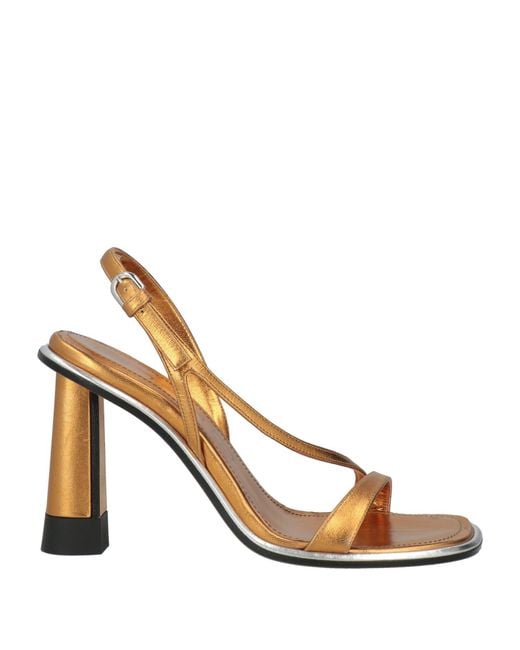 Etro Metallic Sandals Leather