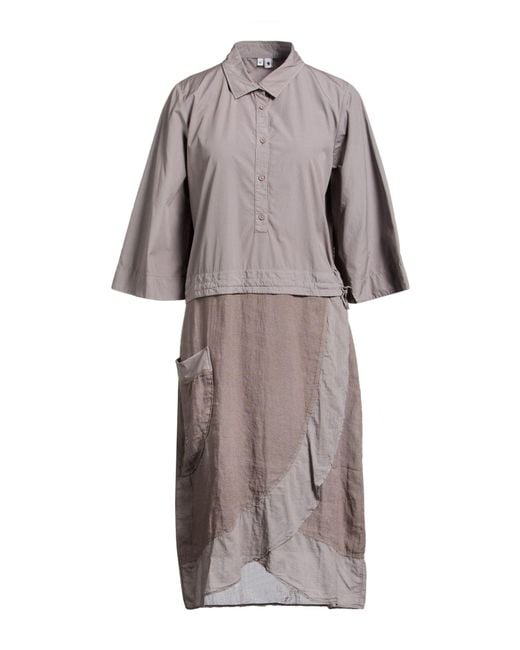 European Culture Gray Midi Dress