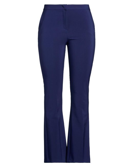 Hanita Blue Pants Polyester, Elastane