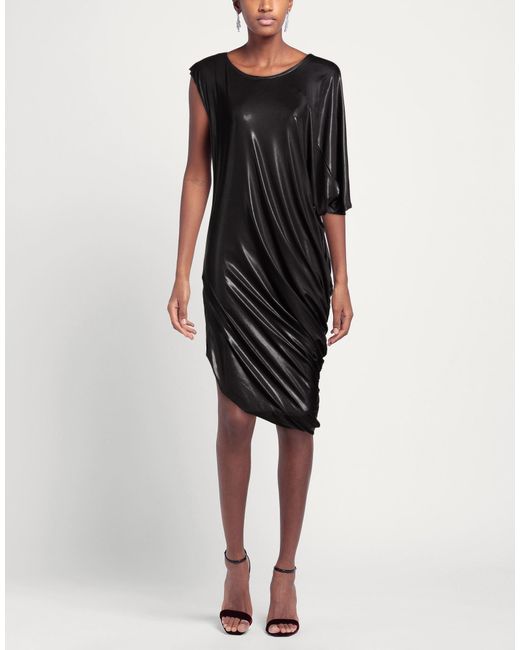 MANESERA Black Mini Dress Polyester, Elastane