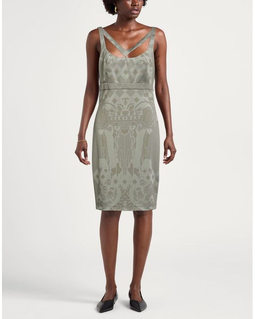 Versace Jeans Gray Mini Dress Polyamide, Viscose, Elastane