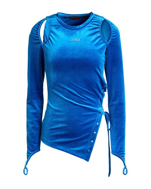 ANDERSSON BELL Blue Bright Top Polyester, Polyurethane