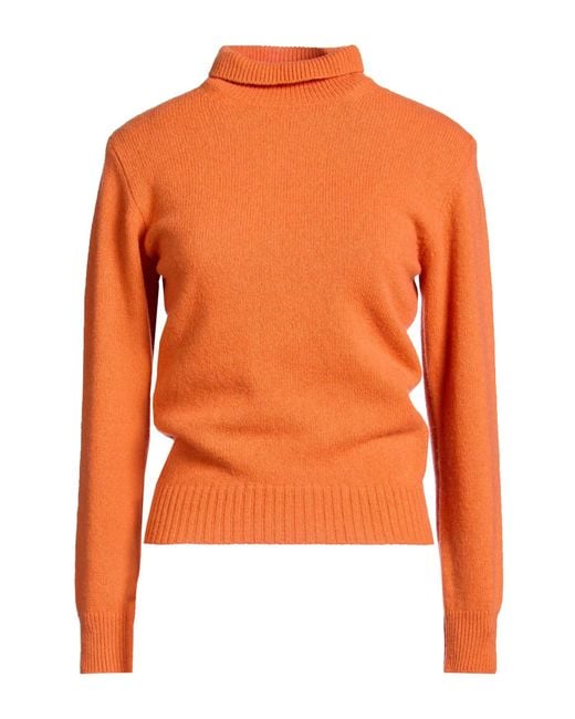 N.O.W. ANDREA ROSATI CASHMERE Orange Turtleneck Wool, Viscose, Cashmere, Nylon