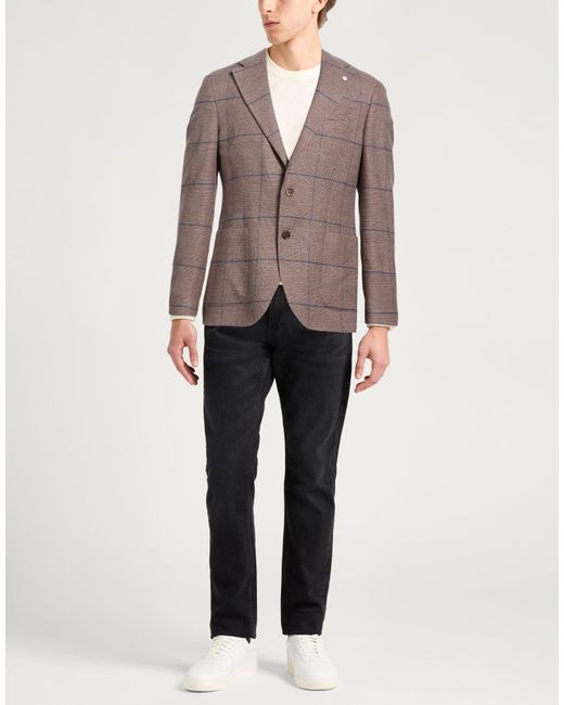 L.b.m. 1911 Brown Blazer Cotton for men