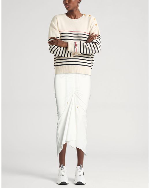 DEFAÏENCE White Midi Skirt Recycled Polyamide, Elastane