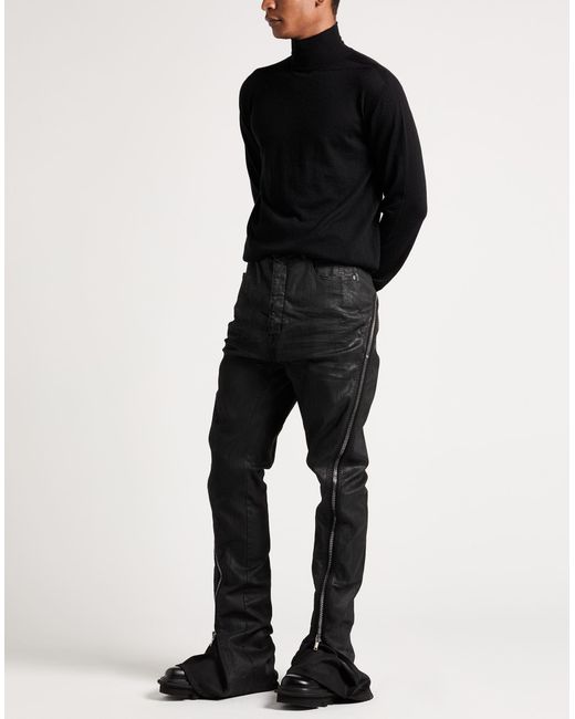 Rick Owens Black Jeans Cotton, Elastomultiester for men
