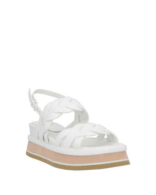 Jeannot White Sandals Leather