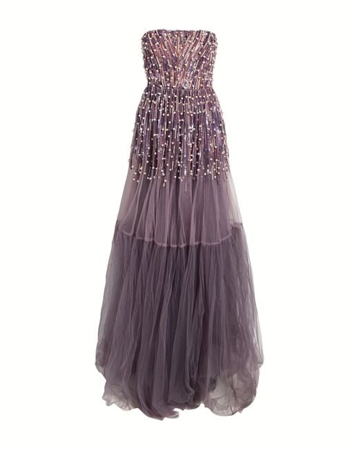 Elisabetta Franchi Purple Maxi Dress