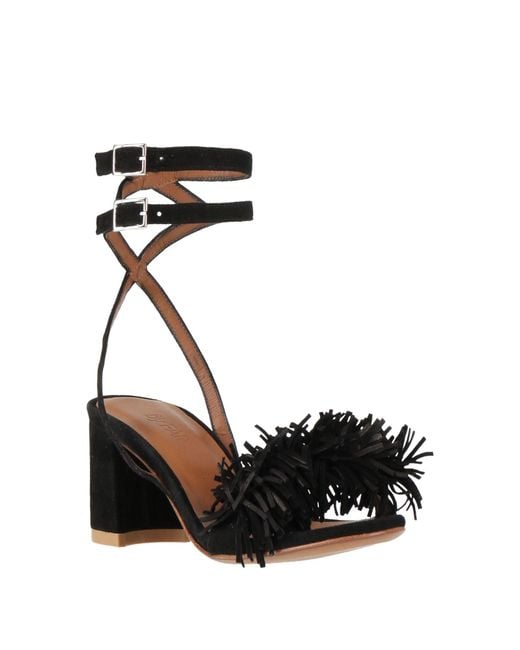 By Far Black Sandals Leather