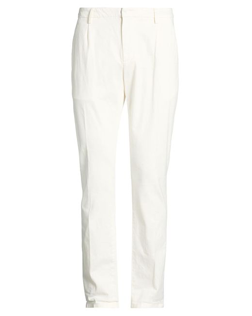 Dondup White Pants Cotton, Elastane for men
