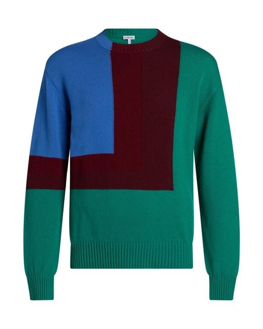Loewe Blue Sweater Wool for men