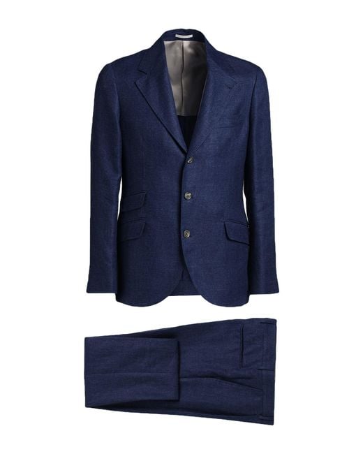 Brunello Cucinelli Blue Suit for men