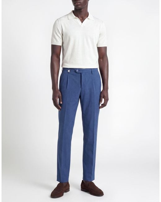 Barbati Blue Pants Cotton, Polyamide, Elastane for men