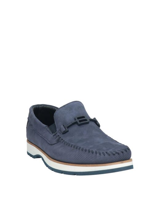 Baldinini Blue Loafers Leather for men