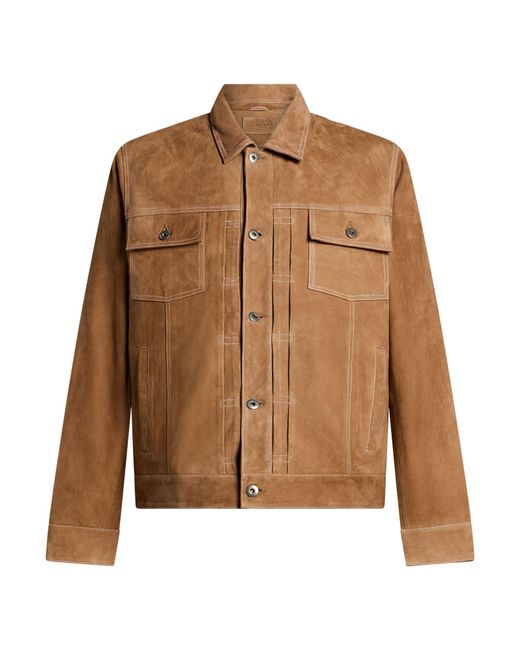 Bolongaro Trevor Brown Jacket Goat Skin for men