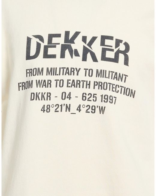 Dekker White Sweatshirt Cotton, Elastane for men