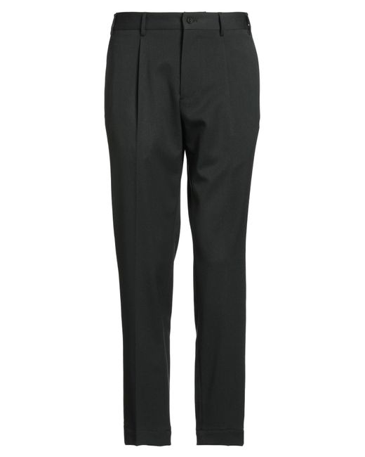 Santaniello Gray Dark Pants Polyester, Wool, Elastane for men