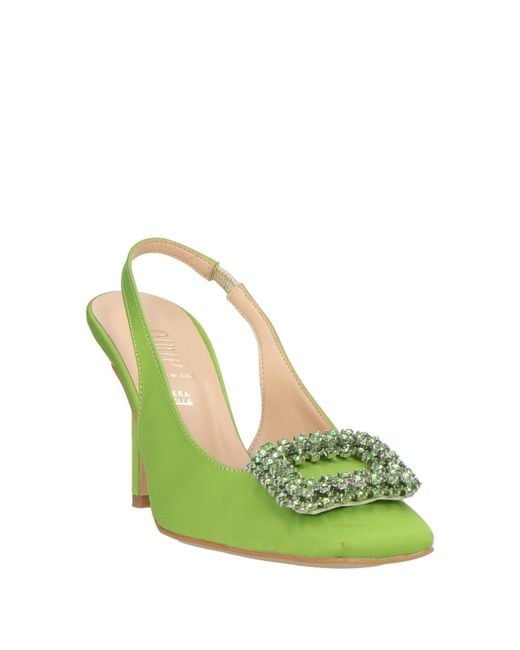 Ovyè Green Lime Pumps Textile Fibers