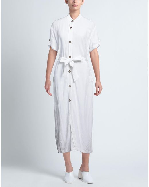 T-jacket By Tonello White Midi Dress