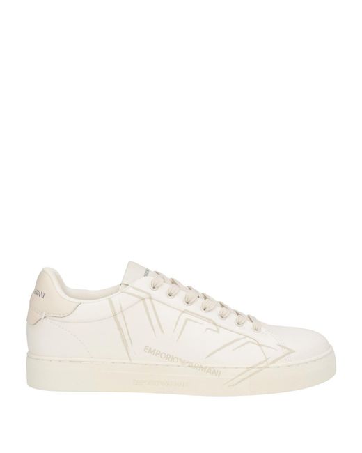 Emporio Armani Natural Sneakers Cow Leather for men