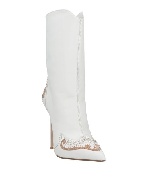 Le Silla White Ankle Boots