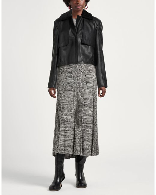 Pinko Black Jacket Sheepskin, Polyester