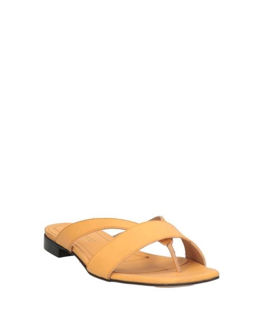 Bervicato Metallic Thong Sandals