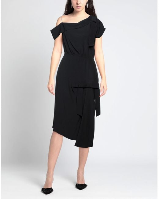 Anna Molinari Black Midi Dress