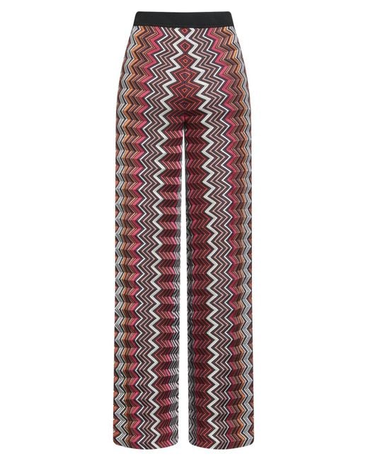 Missoni Red Pants Viscose, Wool, Elastane, Polyamide