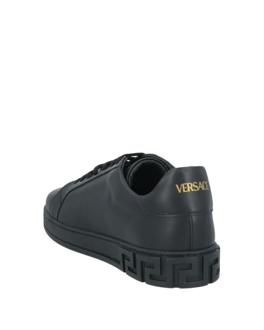 Versace Black Sneakers Calfskin for men