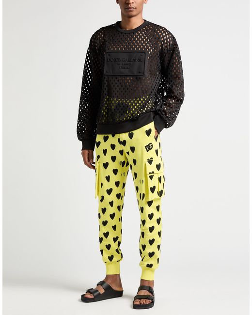 Dolce & Gabbana Yellow Pants Cotton for men