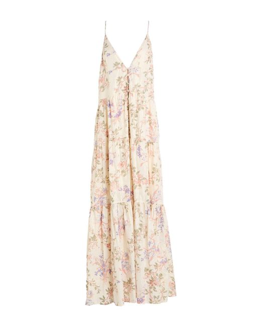 Twinset White Maxi Dress Cotton, Polyester