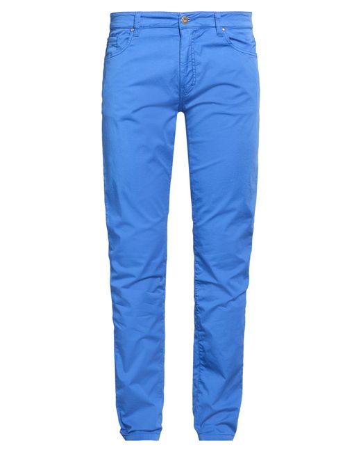 Teleria Zed Blue Bright Pants Cotton, Elastane for men