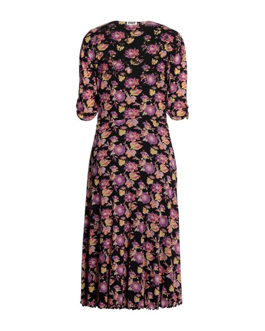Diane von Furstenberg Purple Midi Dress