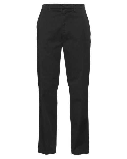Department 5 Black Pants Cotton, Elastane for men