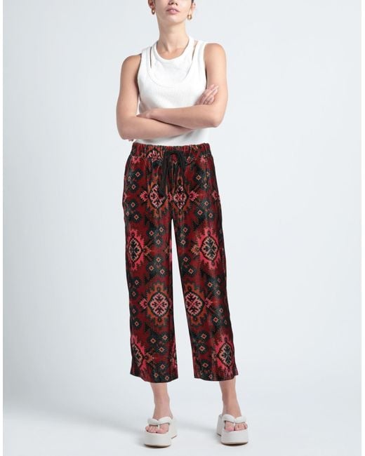 Ottod'Ame Red Brick Pants Cotton