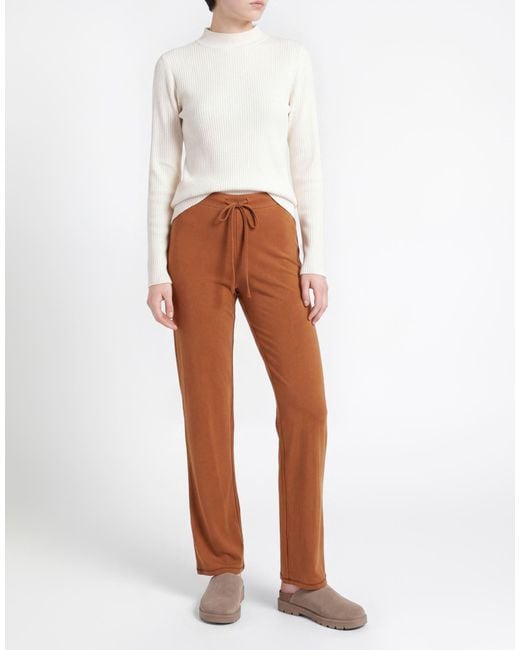 Skims Brown Pants Cotton, Elastane