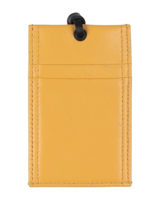 McQueen Yellow Cardholder Leather