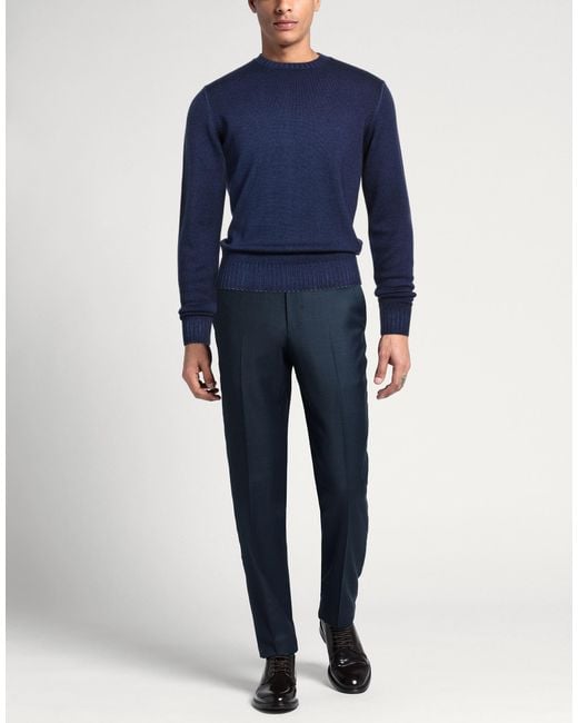 FILIPPO DE LAURENTIIS Blue Sweater Merino Wool for men