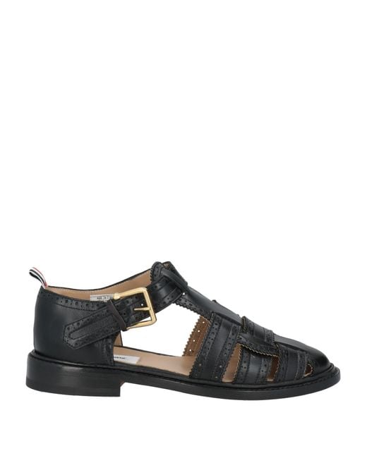 Thom Browne Black Sandals Calfskin for men