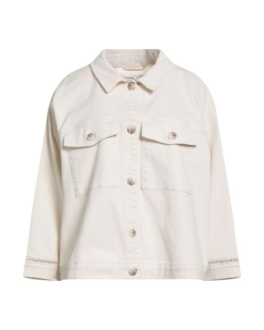 Xandres Natural Ivory Jacket Cotton, Elastane